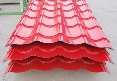 China Waterproof Color Coated Roofing Sheets , Corrugated Metal Roofing Sheets supplier