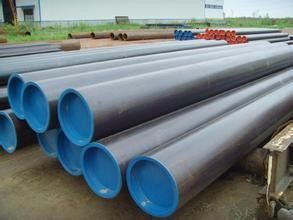 Black Painted LSAW / ERW Welded Steel Pipe , Seamless Carbon Steel Pipe For Construction supplier