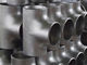 Galvanized Seamless Stainless Steel Pipe Fittings DIN 2615 API Equal Tee / Reducing Tee supplier