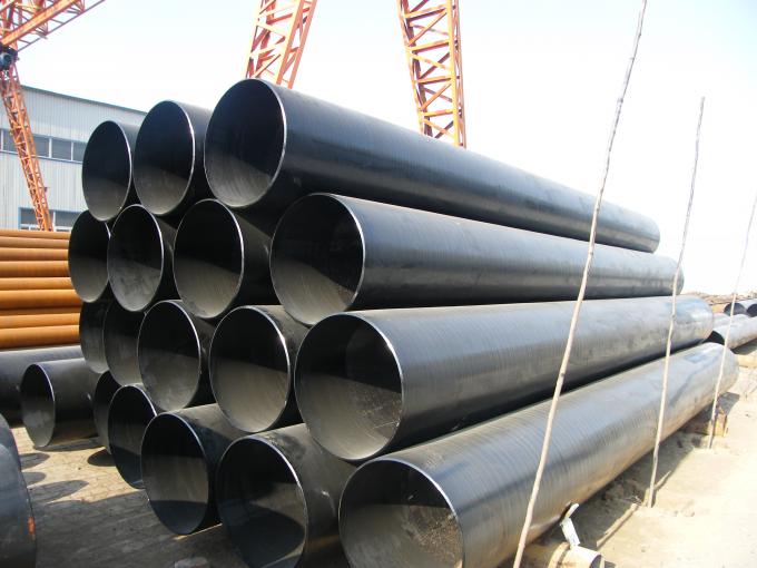 Straight Welded ERW Steel Pipe A53 GRB Q235 Q195 For Fluid Transport / Construction